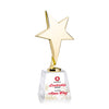 Tuscany Gold Star VividPrint™ Award on Fortino Base - Clear