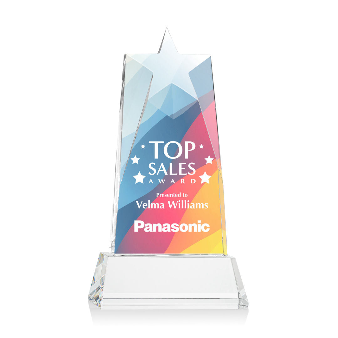 Millington Star VividPrint™ Award on Base - Clear — OPSV502-C
