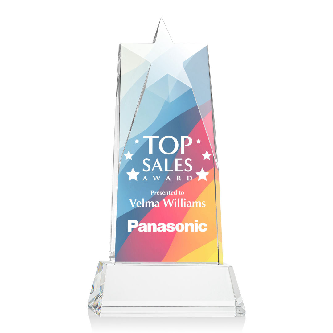 Millington Star VividPrint™ Award on Base - Clear — OPSV503-C