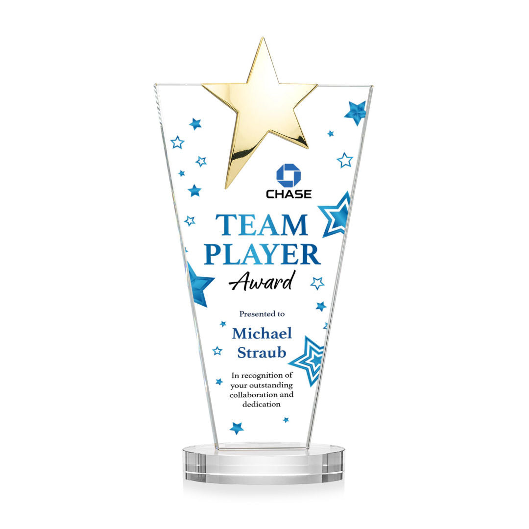 Mantella Gold Star VividPrint™ Award - Clear — OPSV5872-G