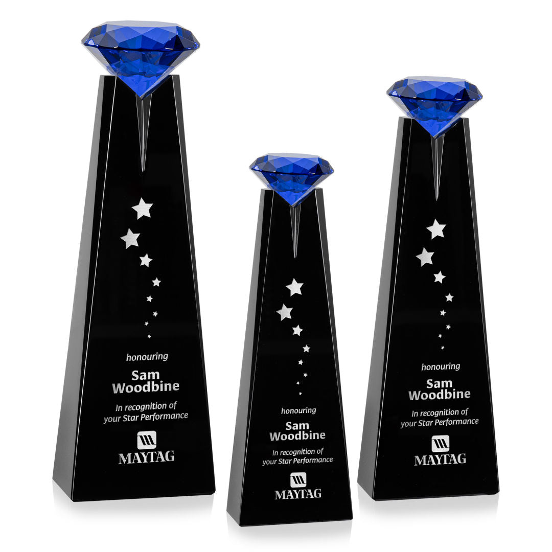 Alicia Gemstone Award - Black/Sapphire — OPT234-BS