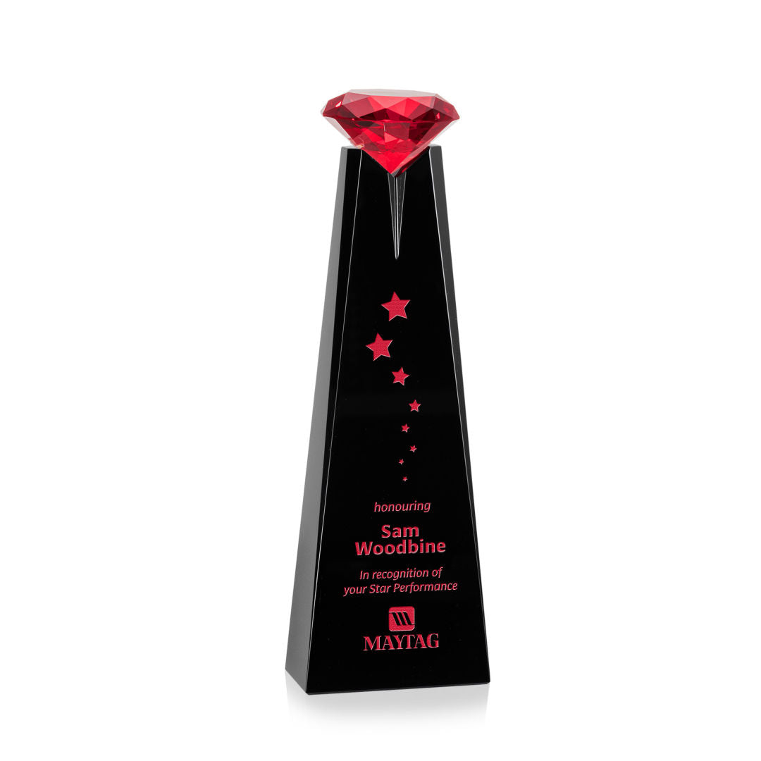 Alicia Gemstone Award - Black/Ruby — OPT2345-R