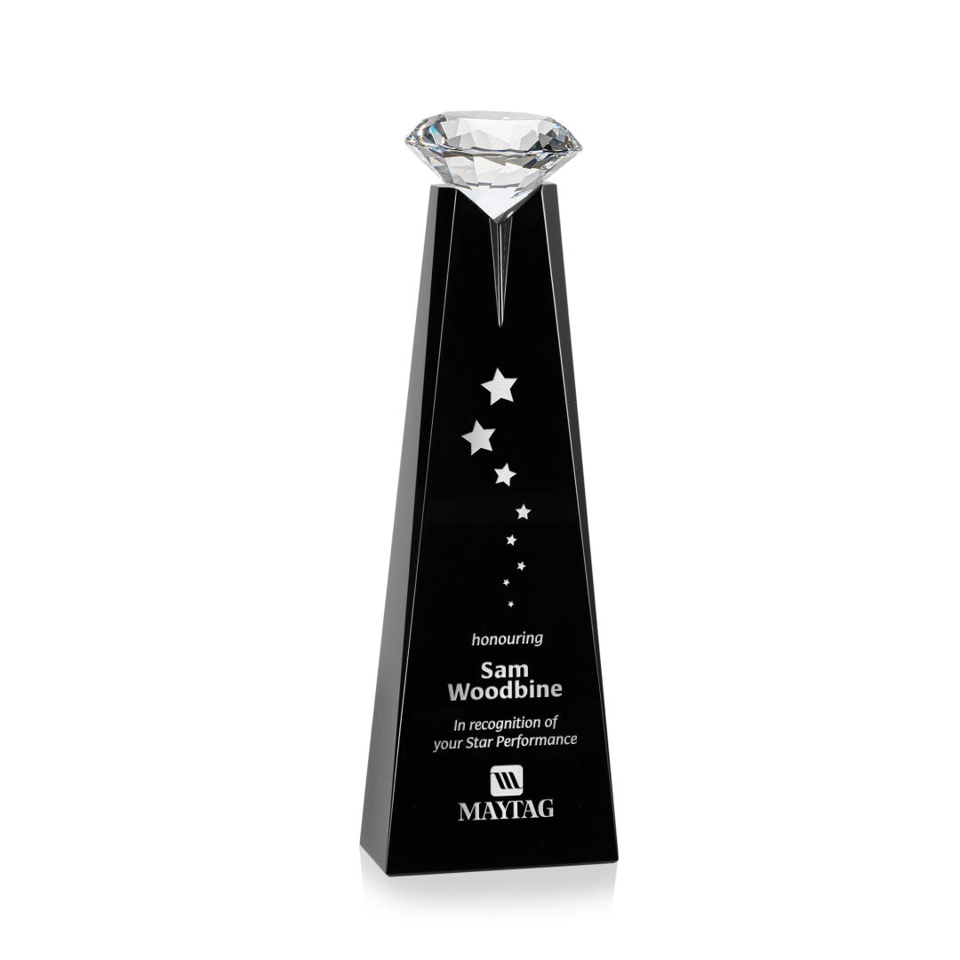 Alicia Gemstone Award - Black/Diamond