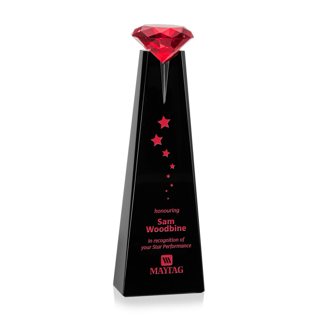 Alicia Gemstone Award - Black/Ruby — OPT2346-R
