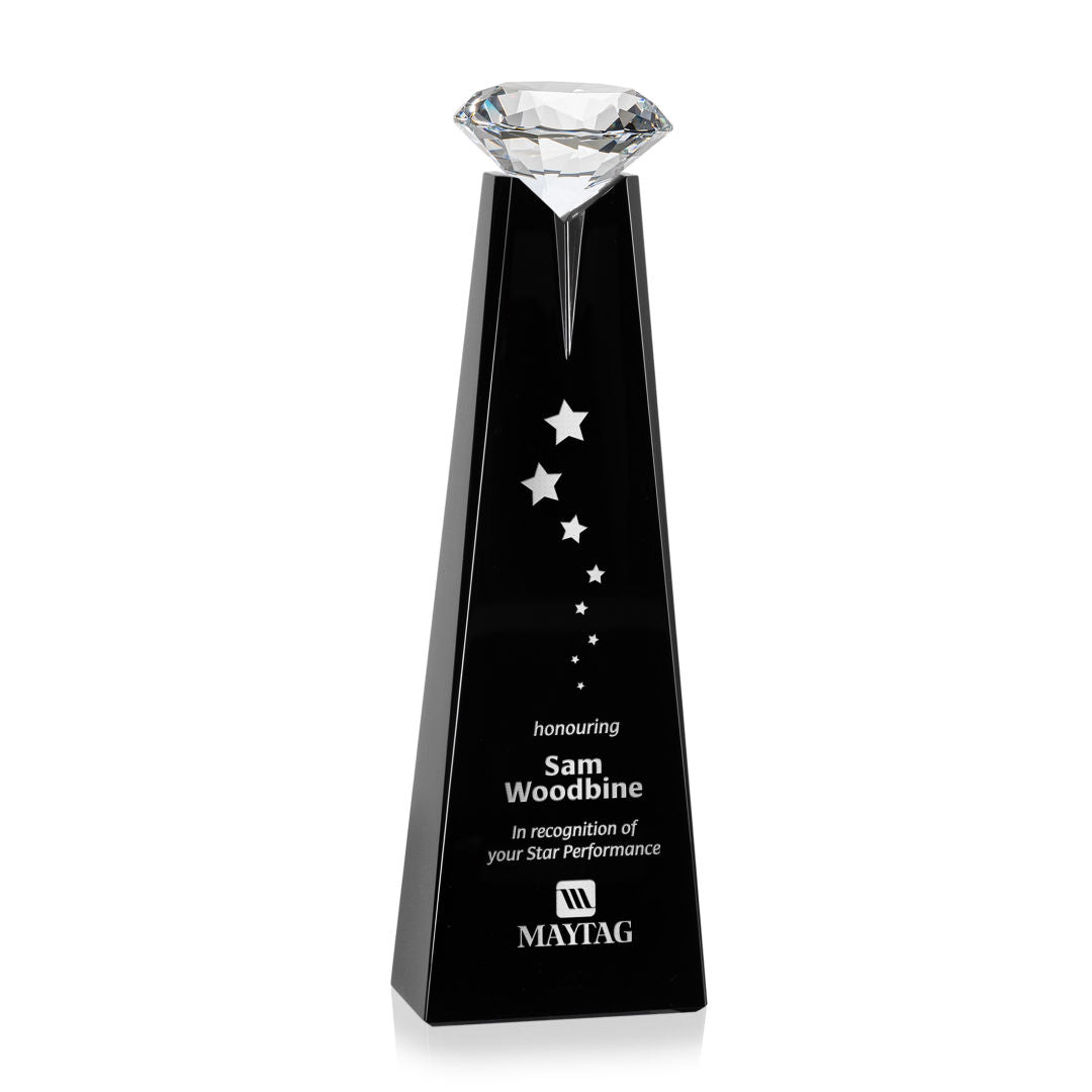 Alicia Gemstone Award - Black/Diamond — OPT2346