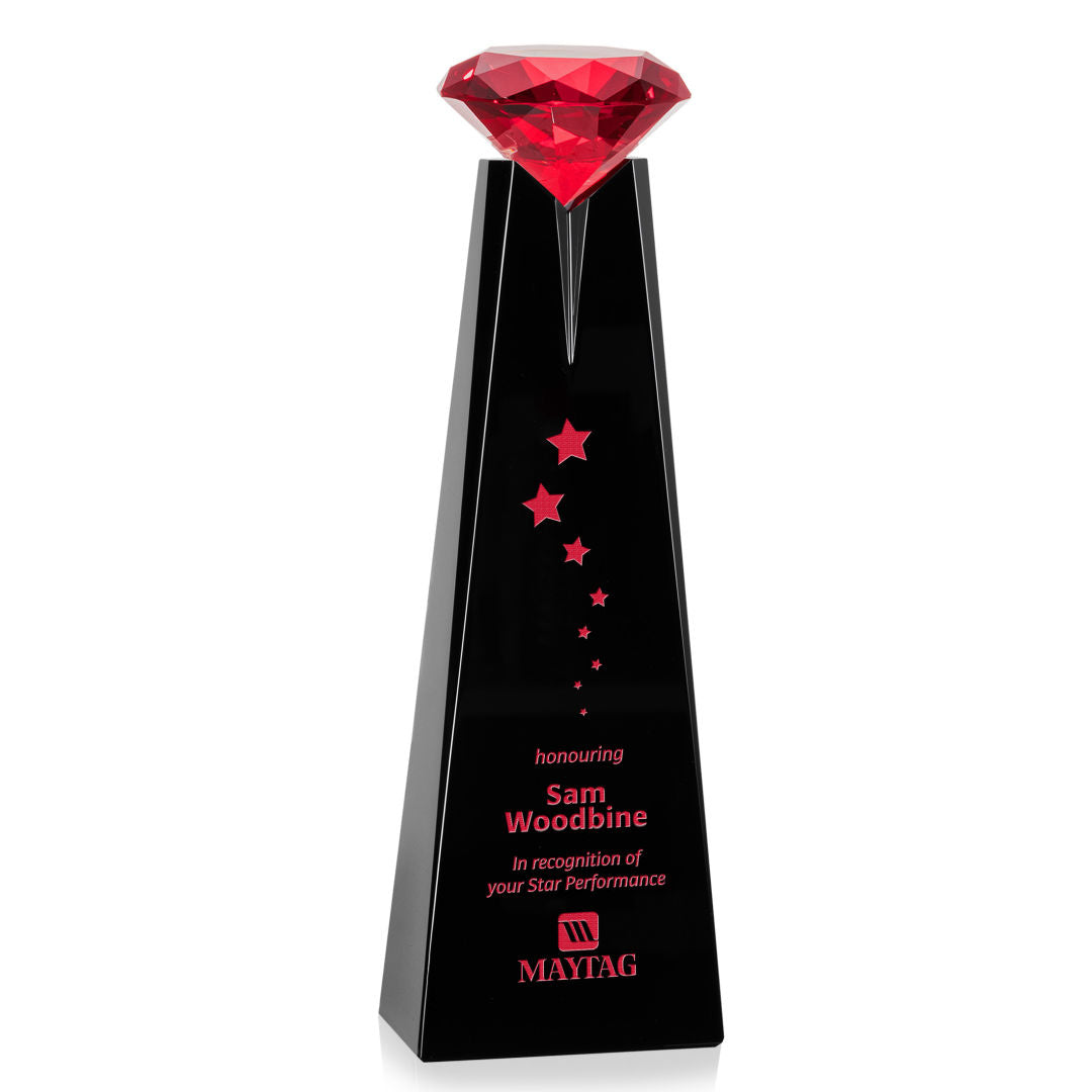 Alicia Gemstone Award - Black/Ruby — OPT2347-R