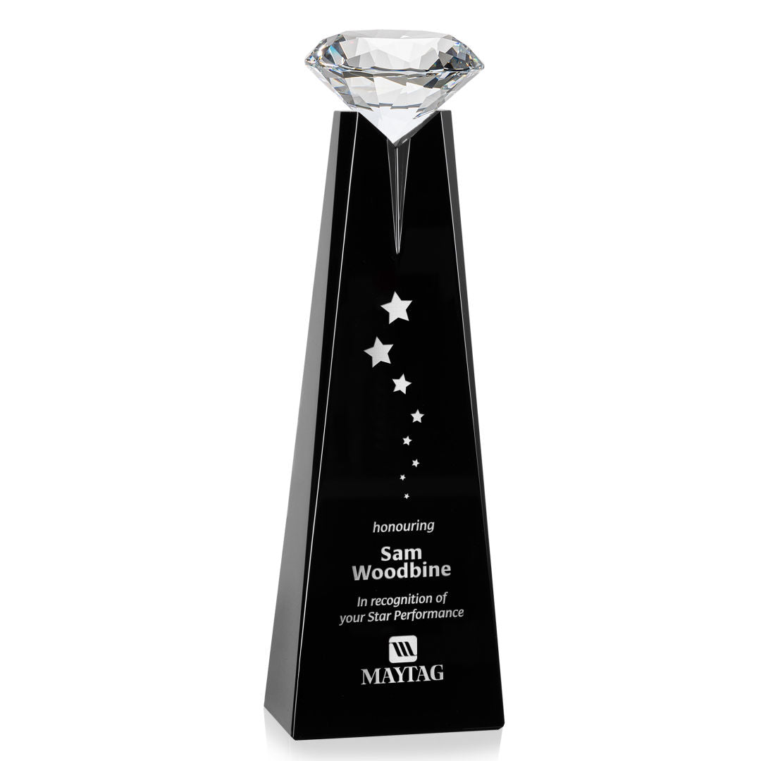 Alicia Gemstone Award - Black/Diamond — OPT2347