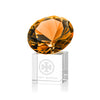 Gemstone Award on Cube - Amber