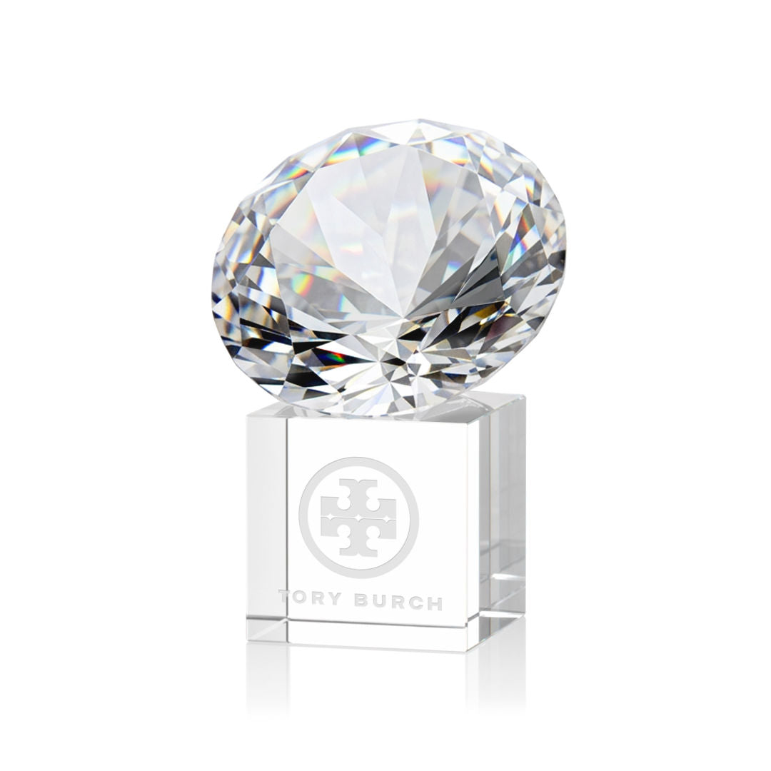 Gemstone Award on Cube - Diamond