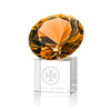 Gemstone Award on Cube - Amber