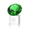 Gemstone Award on Cube - Emerald