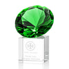 Gemstone Award on Cube - Emerald