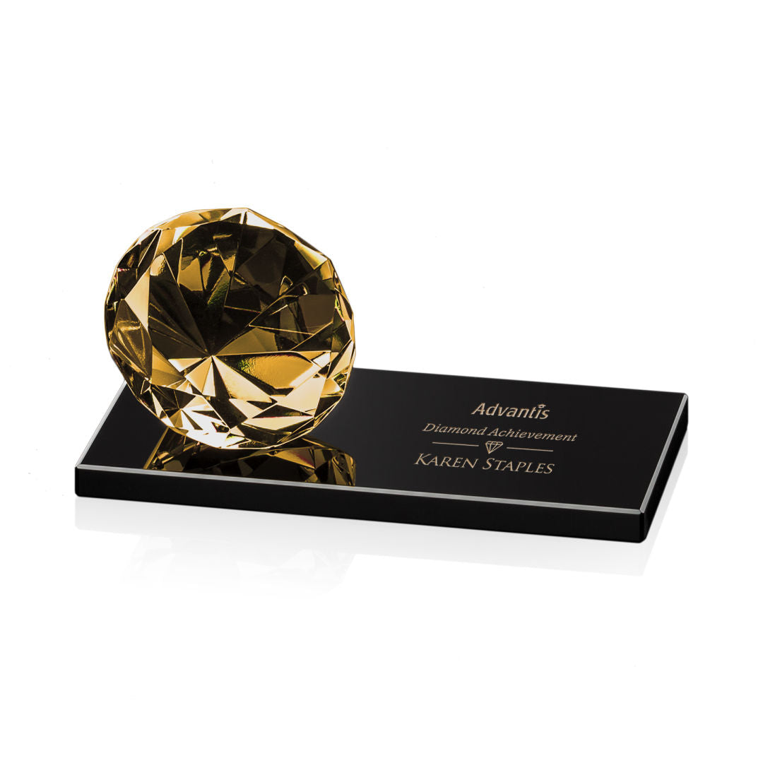 Gemstone Award on Black - Amber — OPT6531-A