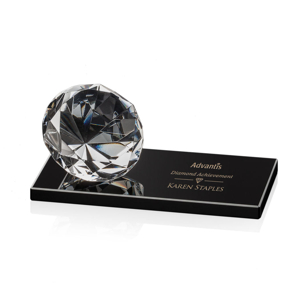 Gemstone Award on Black - Diamond