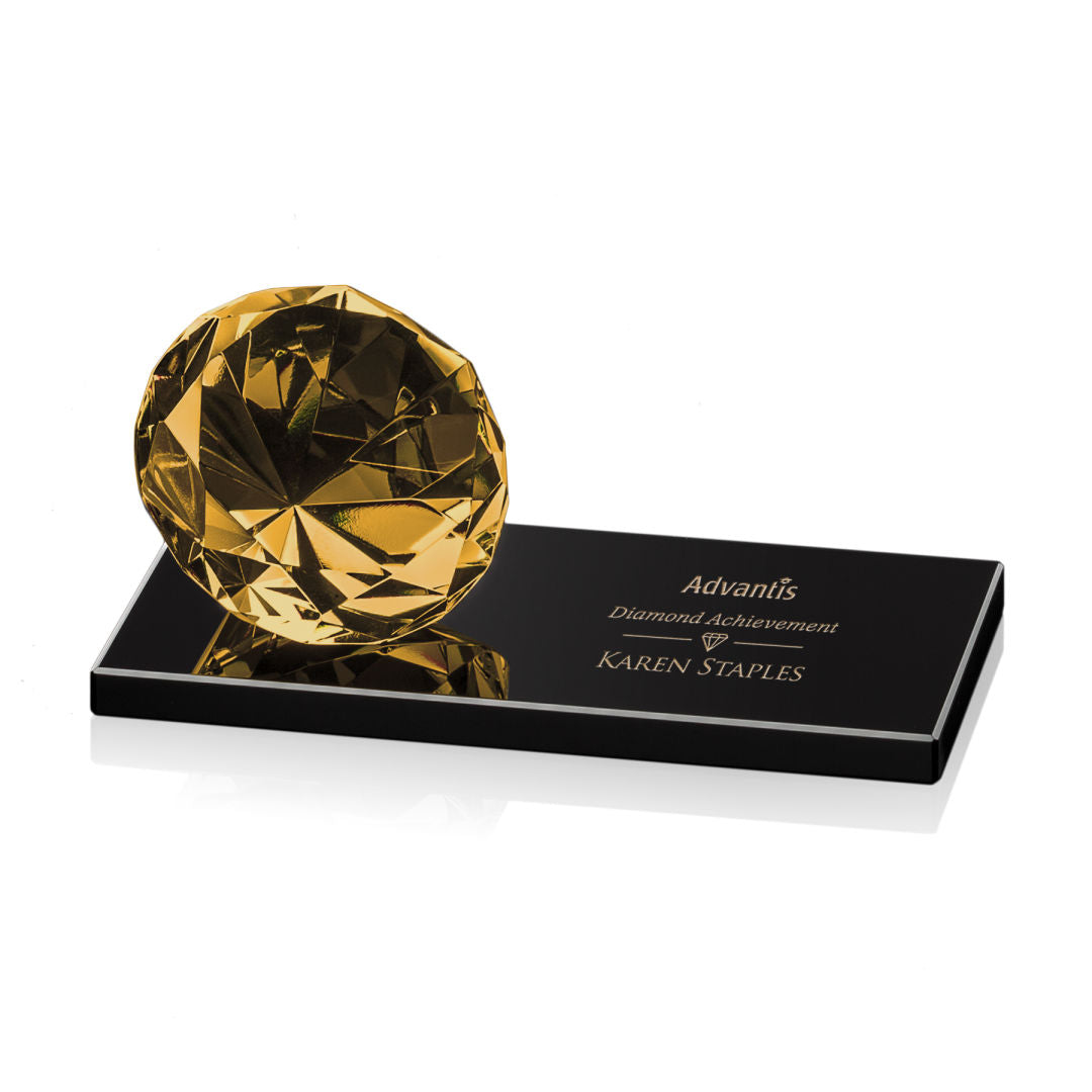 Gemstone Award on Black - Amber — OPT6533-A