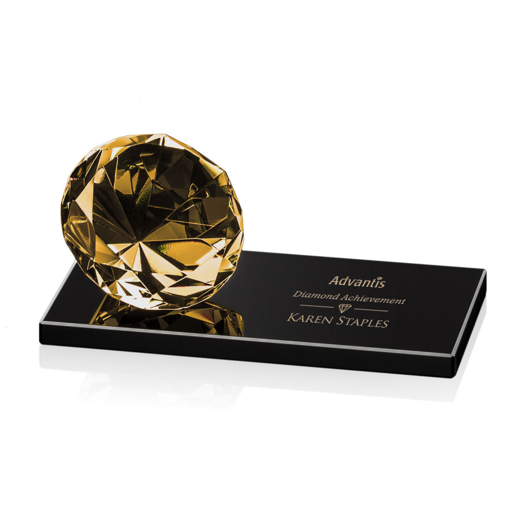 Gemstone Award on Black - Amber — OPT6534-A