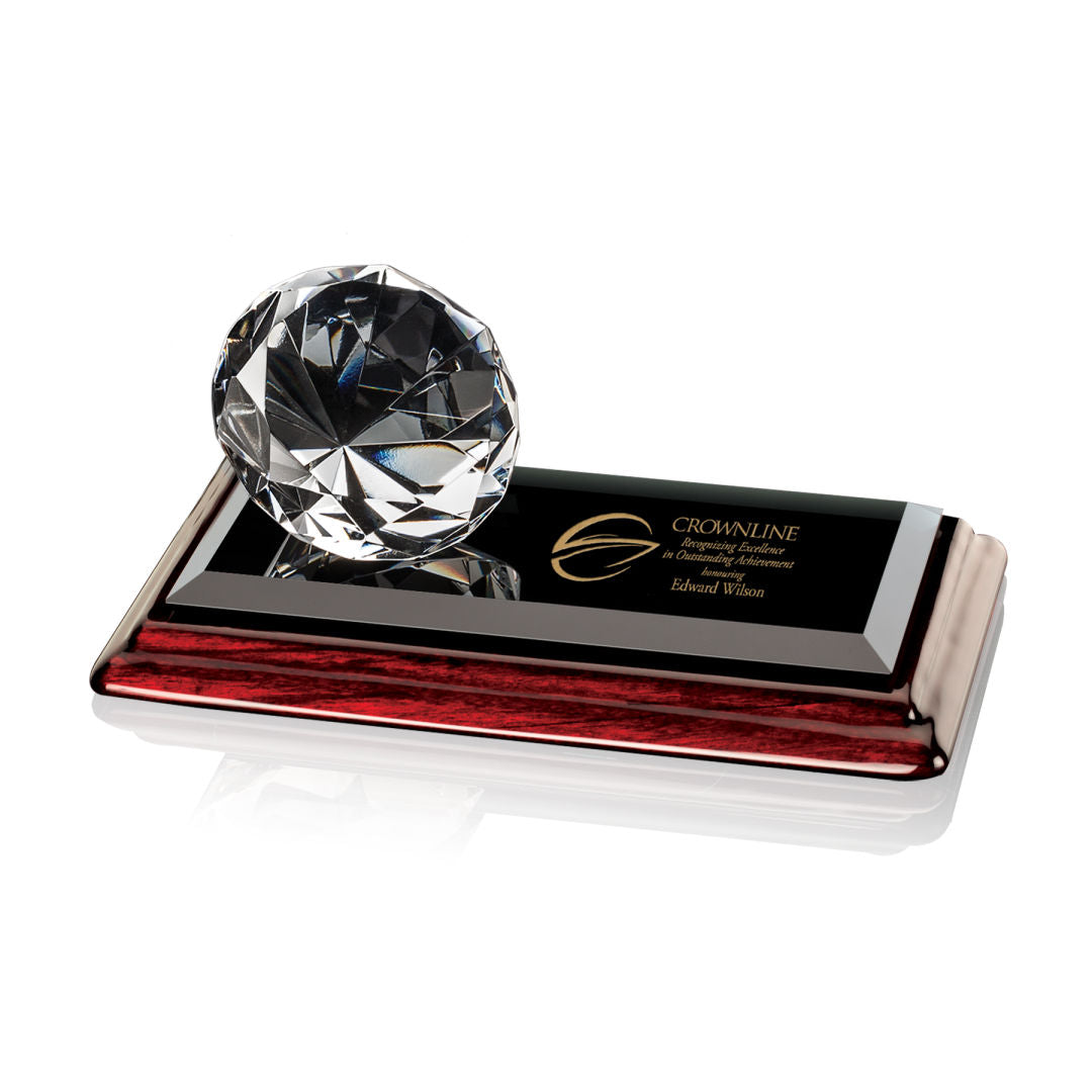 Gemstone Award on Rosewood - Diamond — OPT6542