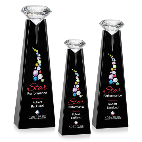 Alicia Gemstone VividPrint™ Award - Black/Diamond