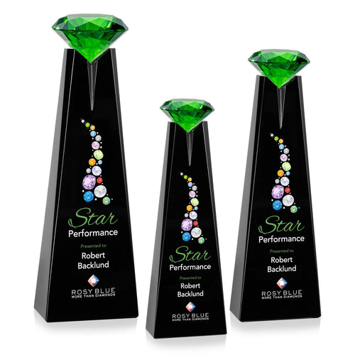 Alicia Gemstone VividPrint™ Award - Black/Emerald