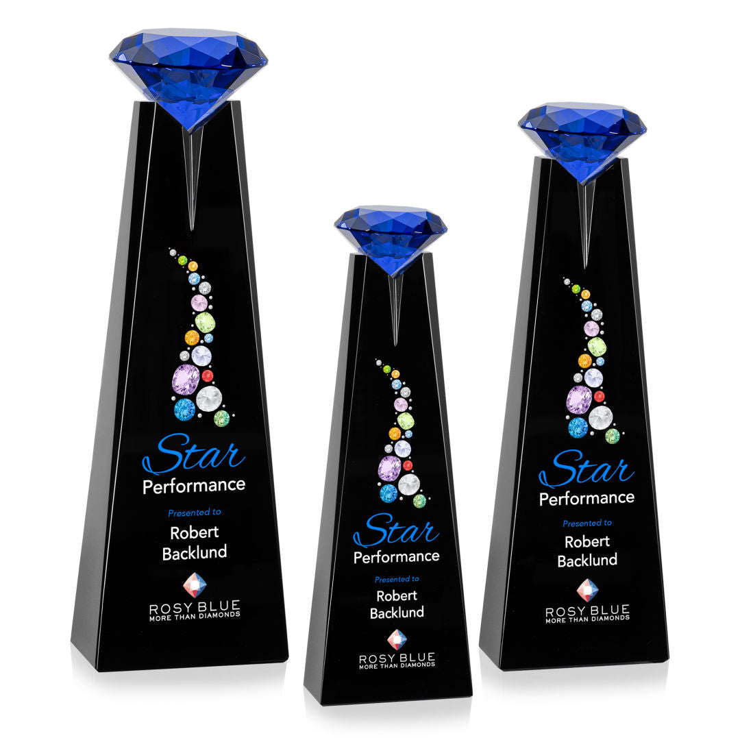 Alicia Gemstone VividPrint™ Award - Black/Sapphire — OPV234-BS