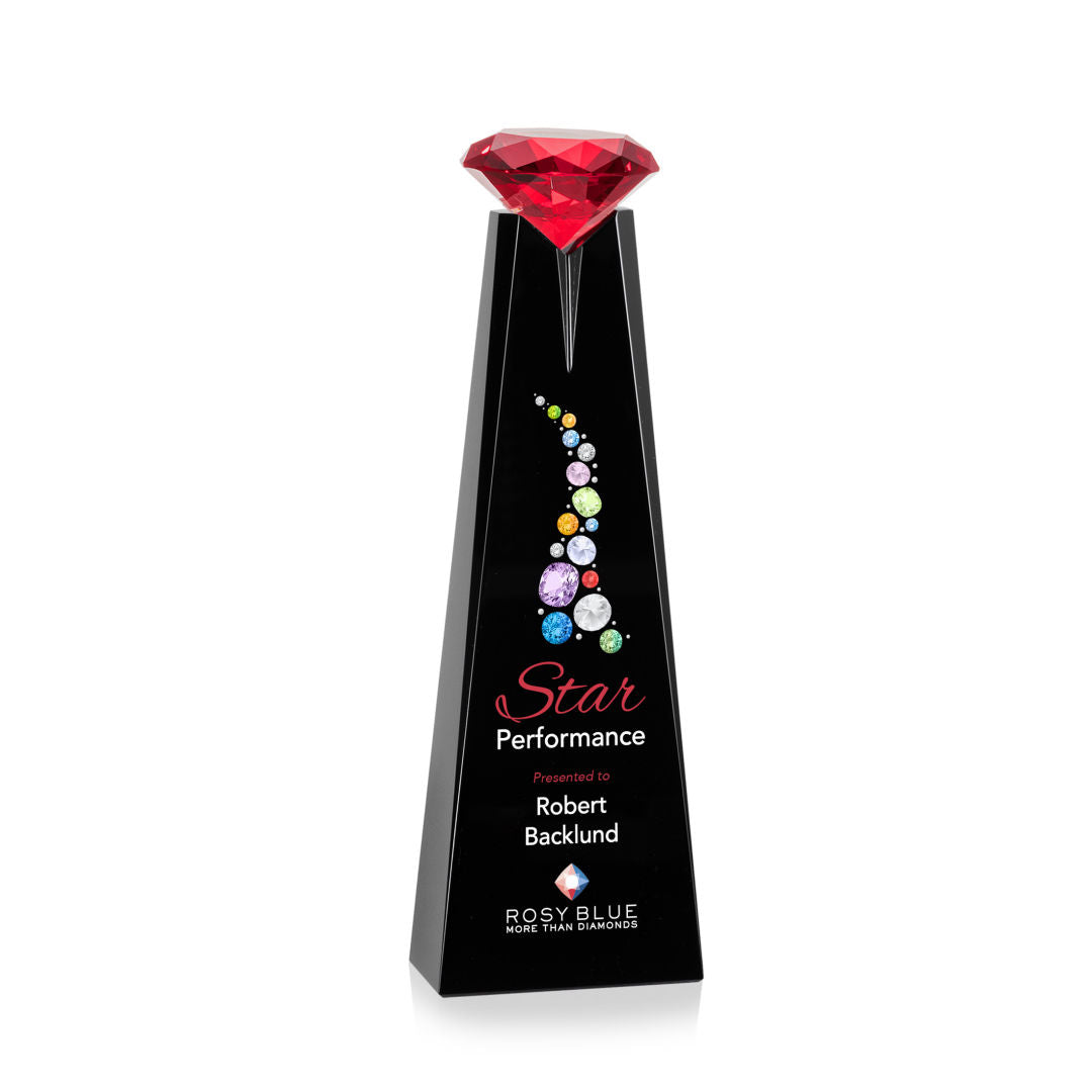 Alicia Gemstone VividPrint™ Award - Black/Ruby — OPV2345-R