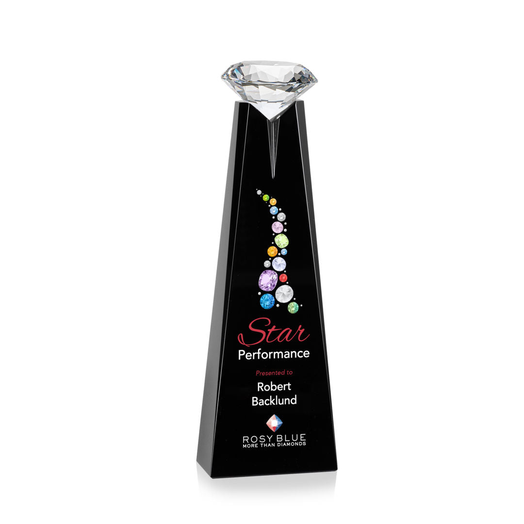 Alicia Gemstone VividPrint™ Award - Black/Diamond — OPV2345