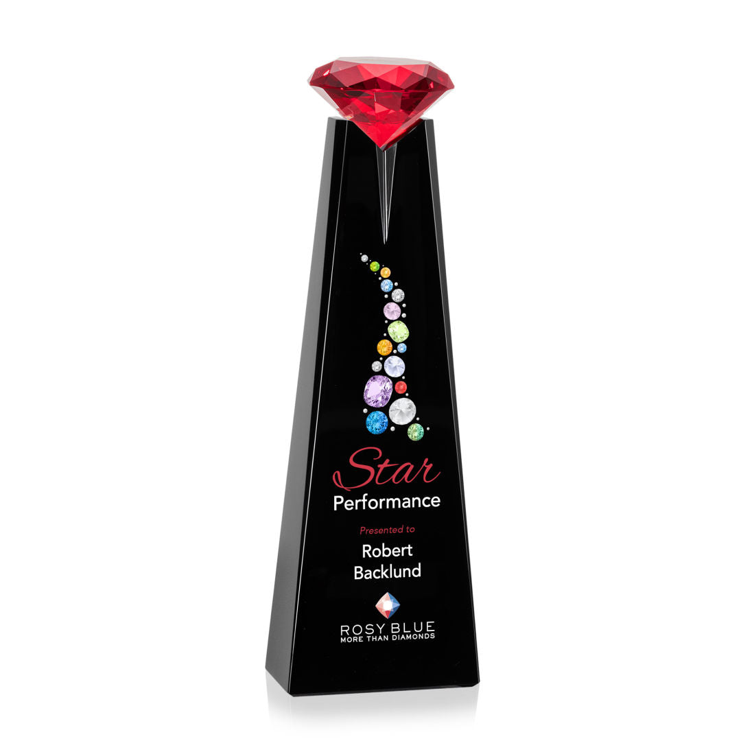 Alicia Gemstone VividPrint™ Award - Black/Ruby — OPV2346-R