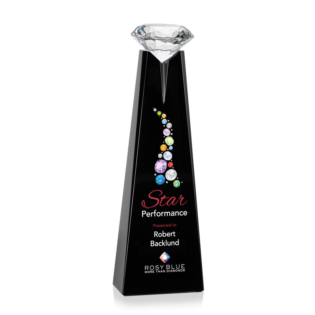 Alicia Gemstone VividPrint™ Award - Black/Diamond — OPV2346