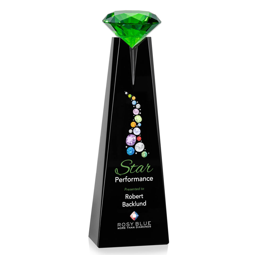 Alicia Gemstone VividPrint™ Award - Black/Emerald — OPV2347-E