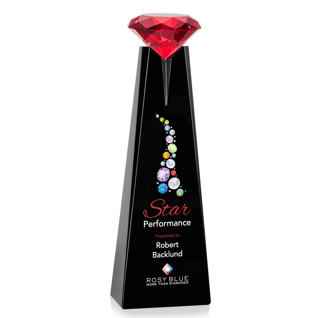Alicia Gemstone VividPrint™ Award - Black/Ruby — OPV2347-R