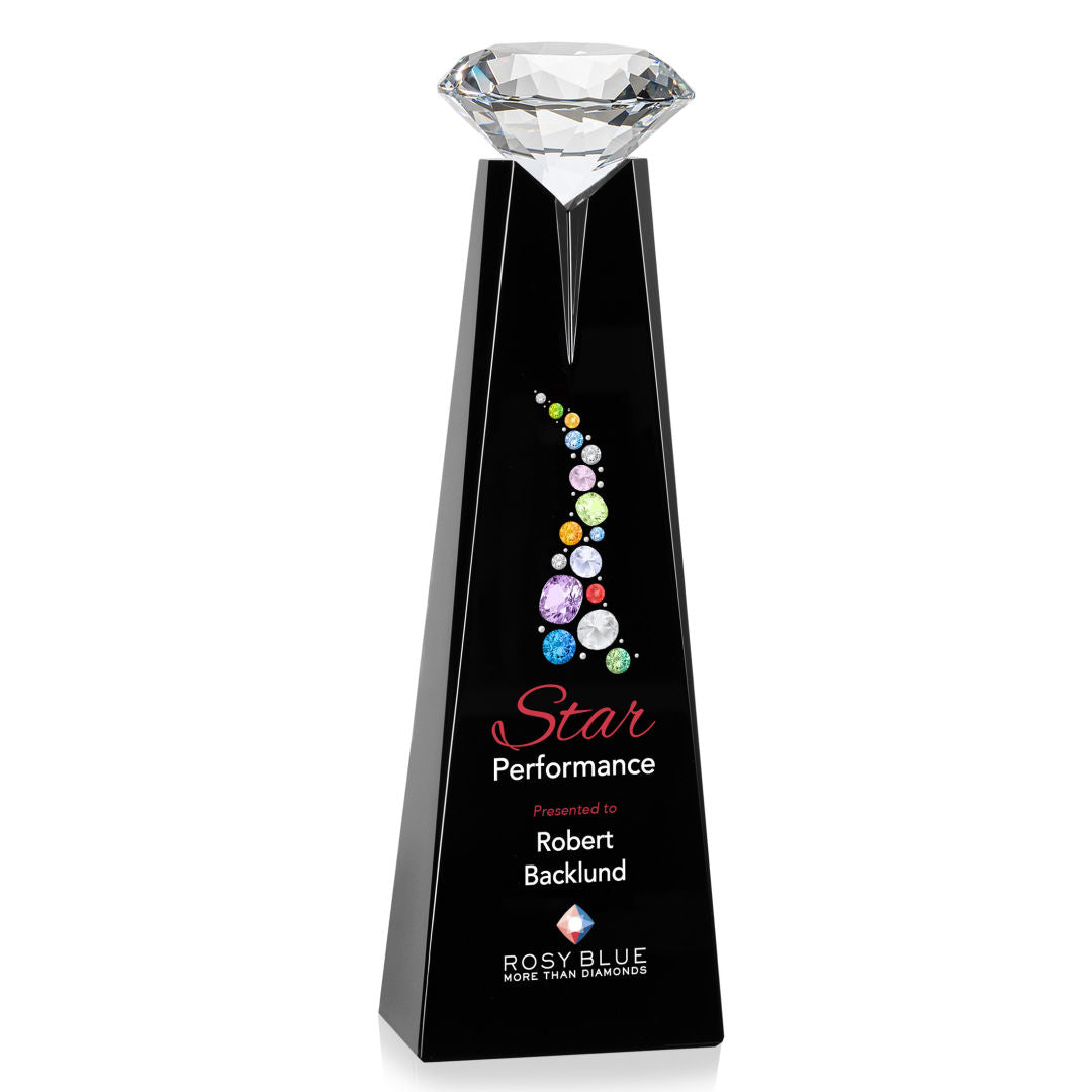 Alicia Gemstone VividPrint™ Award - Black/Diamond — OPV2347