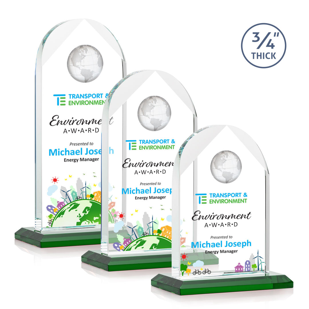 Blake Globe VividPrint™ Award - Green — OPV235_-G