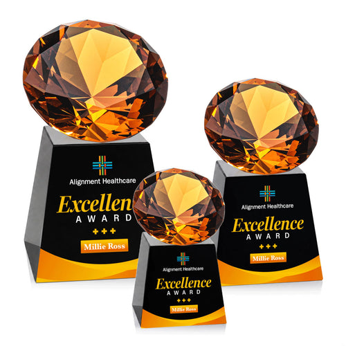 Fortino VividPrint™ Award - Black/Amber