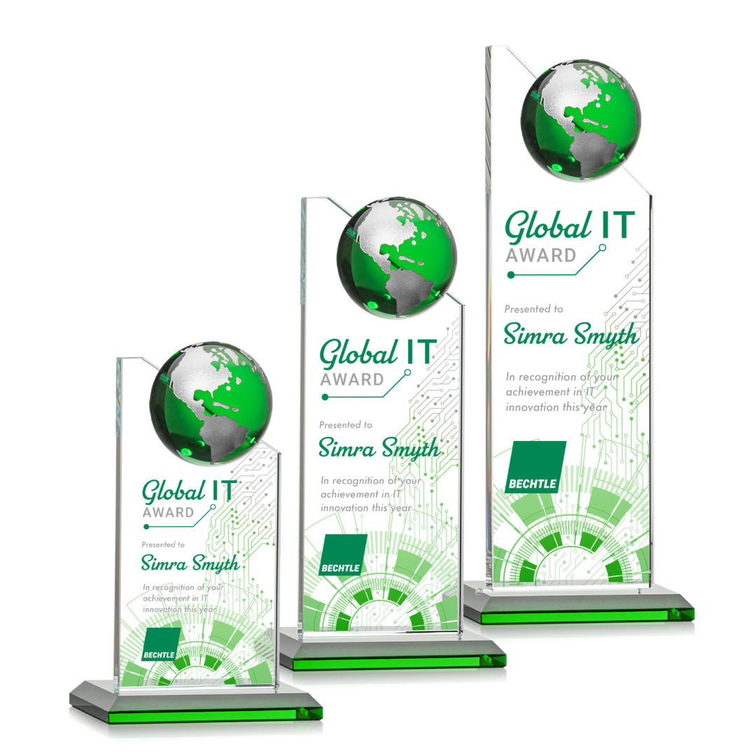 Arden VividPrint™ Award -  Green/Silver — OPV25-GS