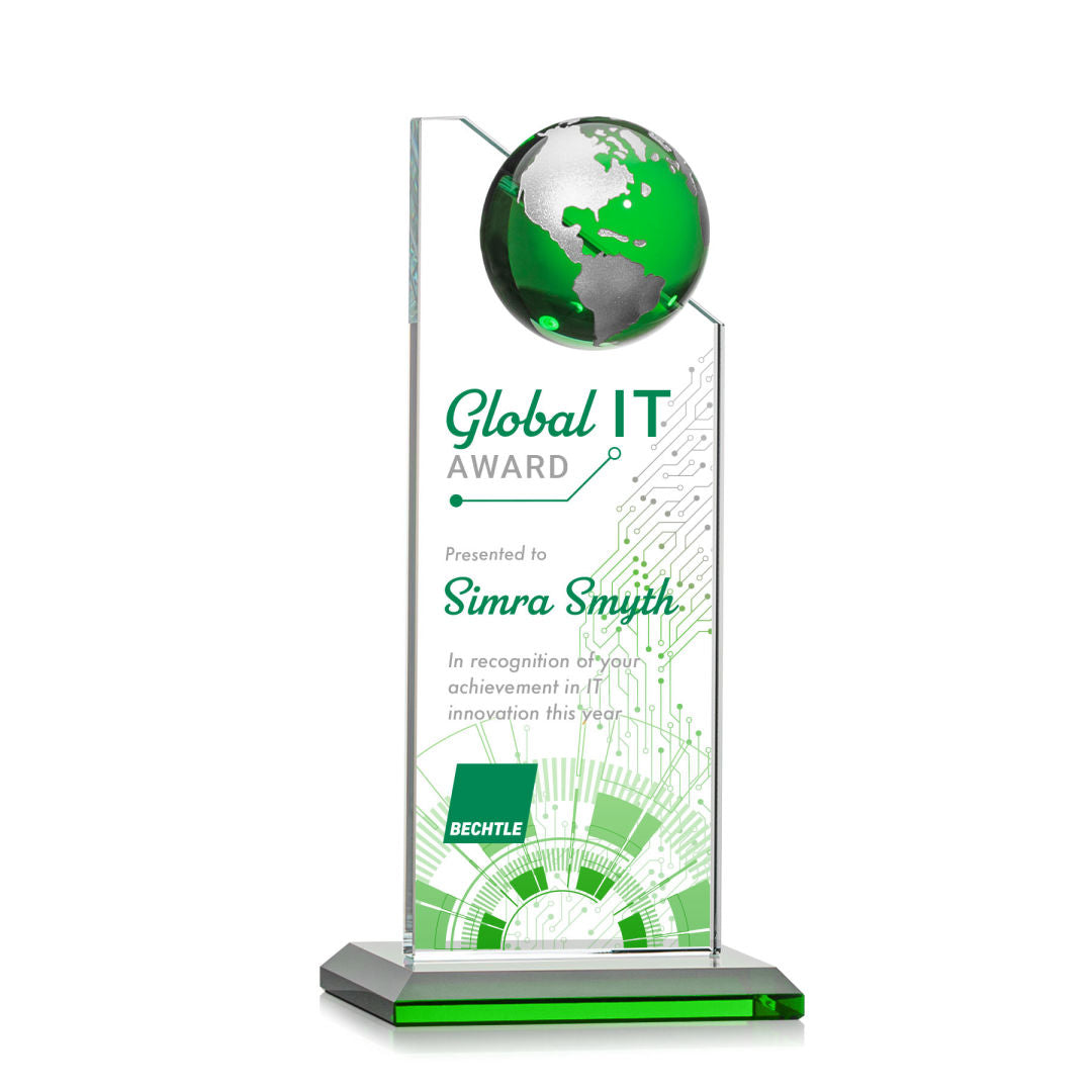 Arden VividPrint™ Award -  Green/Silver — OPV252-GS