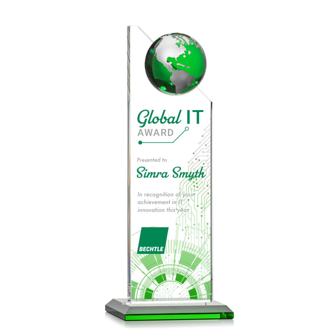 Arden VividPrint™ Award -  Green/Silver — OPV253-GS