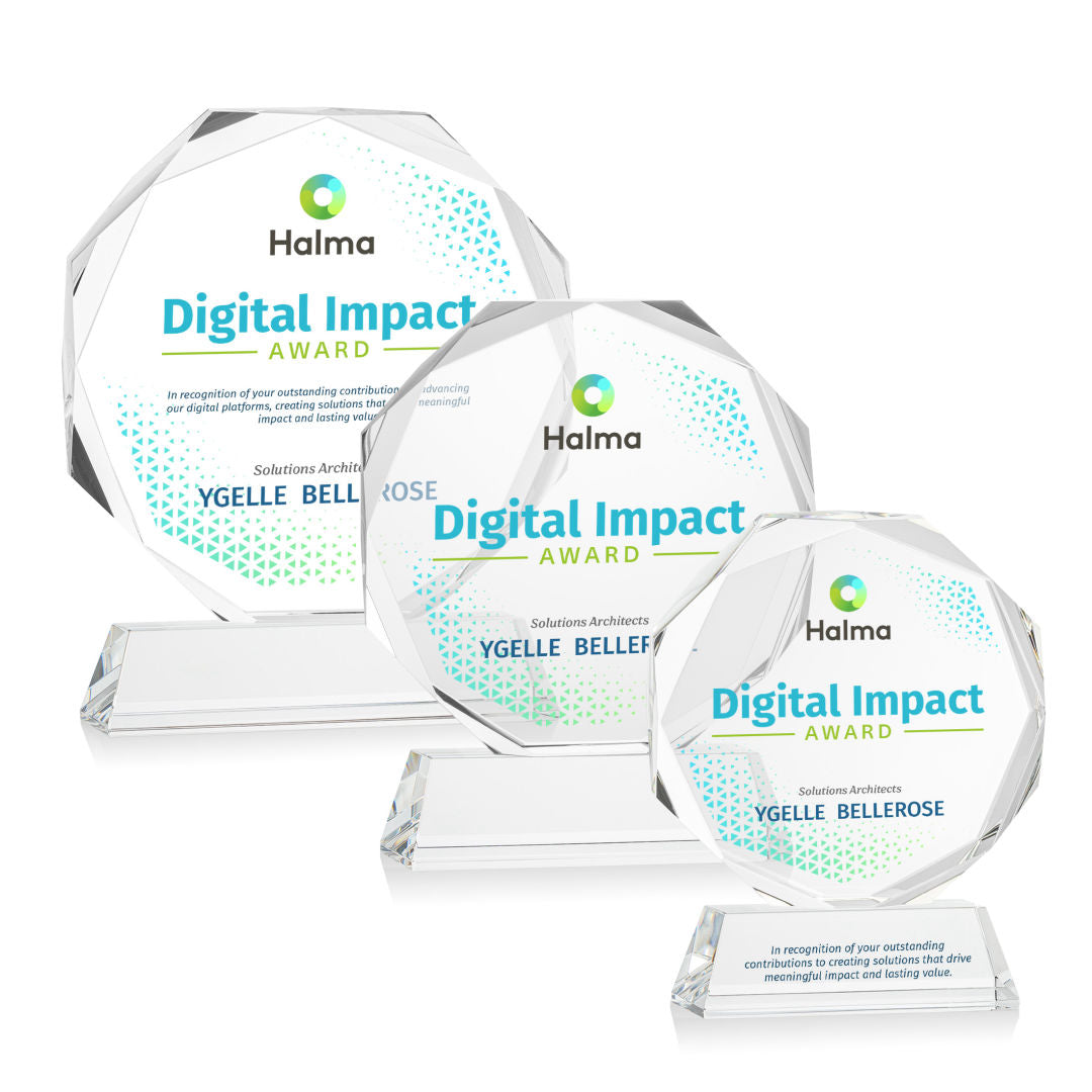 Acadian VividPrint™ Award on Newhaven Base - Clear — OPV3735-C