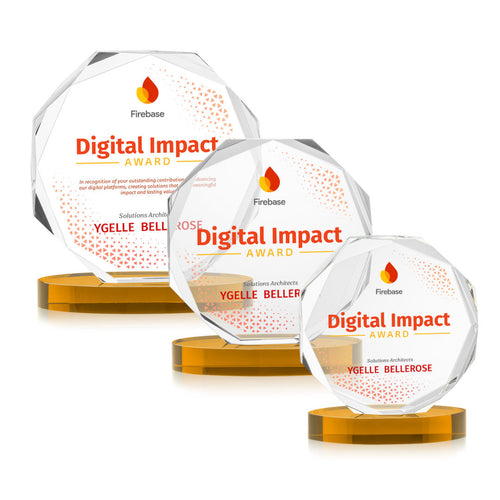 Acadian VividPrint™ Award on Alberton Base - Amber