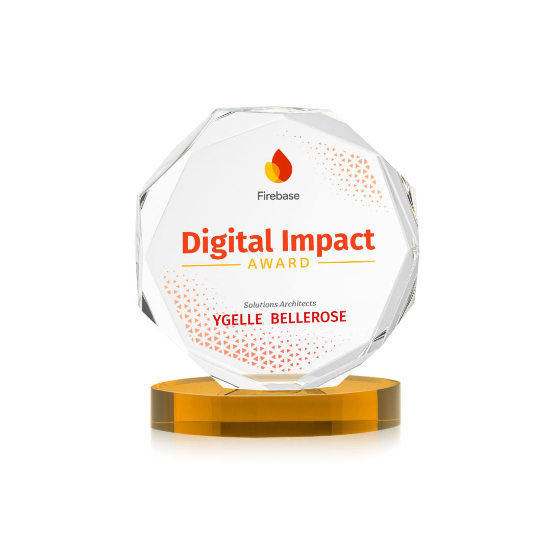 Acadian VividPrint™ Award on Alberton Base - Amber