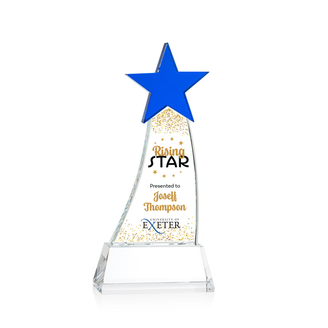 Manolita VividPrint™ Award - Blue/Clear