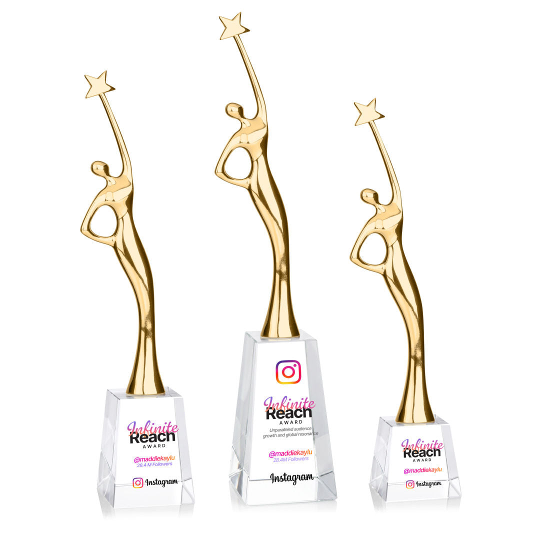 Star Goddess VividPrint™ Award - Gold/Clear — OPV946-GC