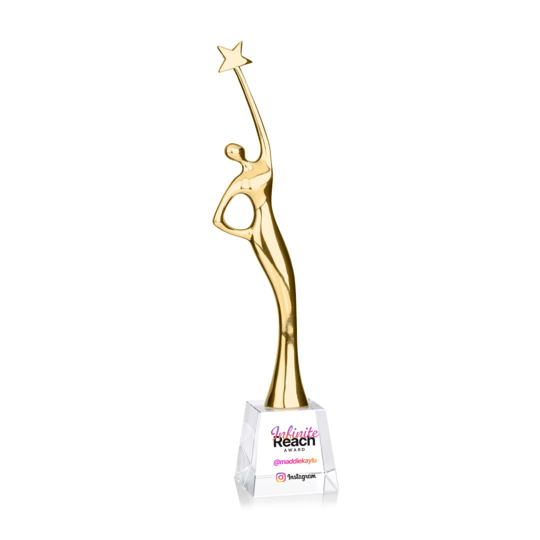 Star Goddess VividPrint™ Award - Gold/Clear — OPV9461-GC