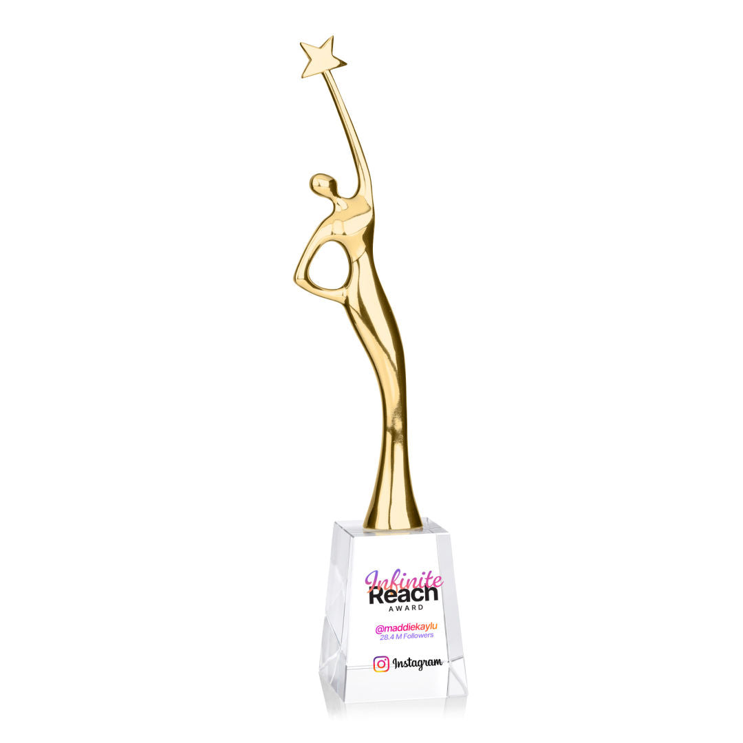 Star Goddess VividPrint™ Award - Gold/Clear — OPV9462-GC