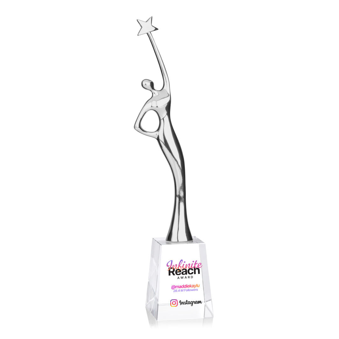 Star Goddess VividPrint™ Award - Silver/Clear — OPV9462-SC