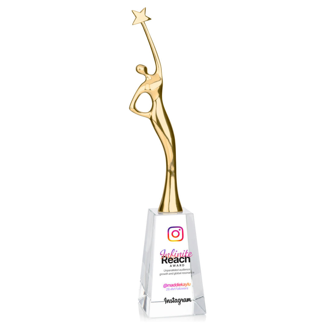 Star Goddess VividPrint™ Award - Gold/Clear — OPV9463-GC