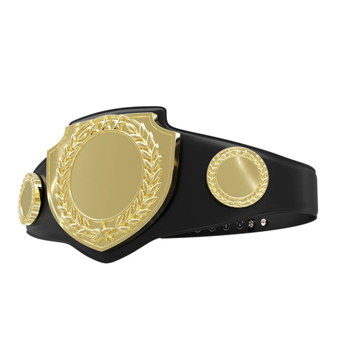 Bright Shield Championship Belt in Black