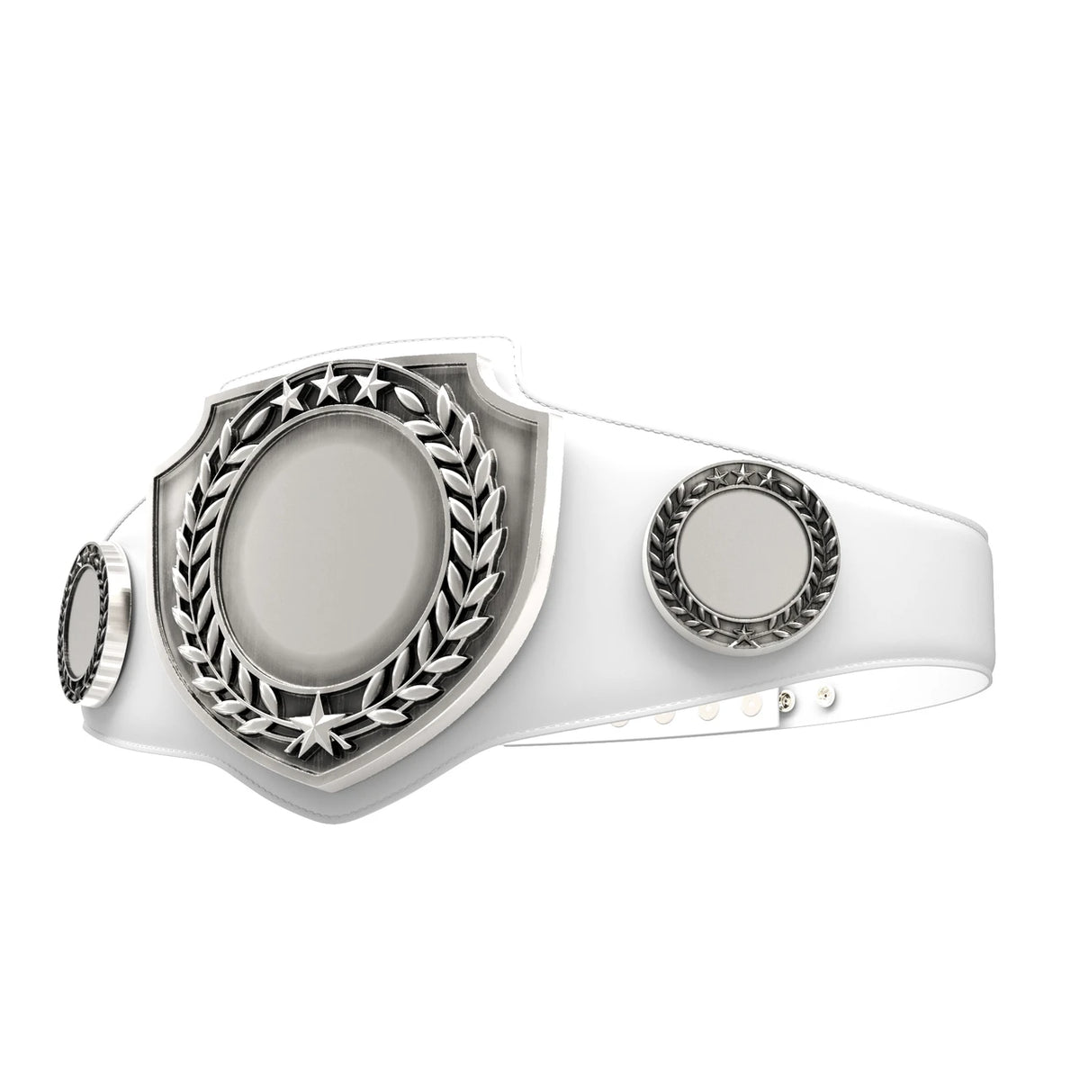 Antique Shield Championship Belt in White