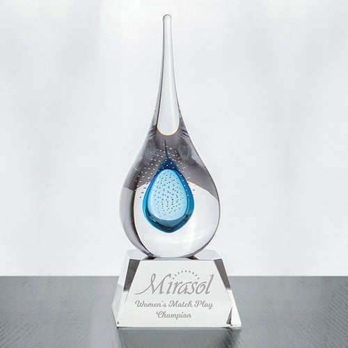 Teardrop Award - Blue