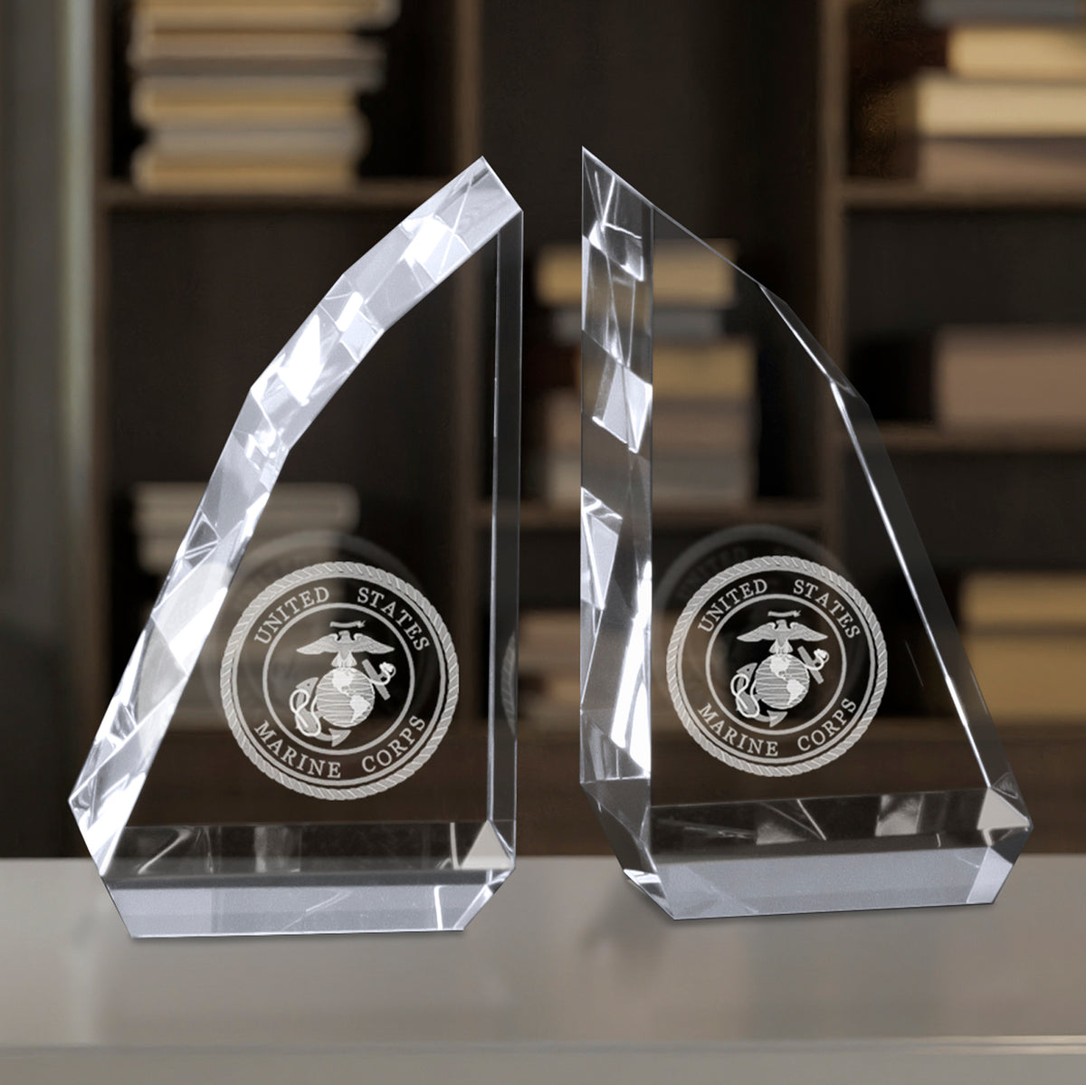 Summit Bookends 3-1/2" H - Crystal D