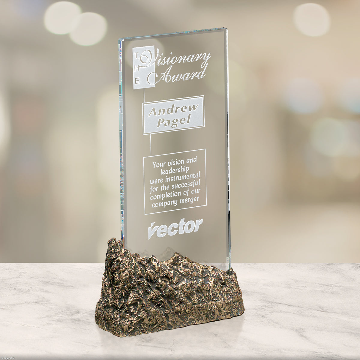 Summit Stone Award 12" - Crystal D